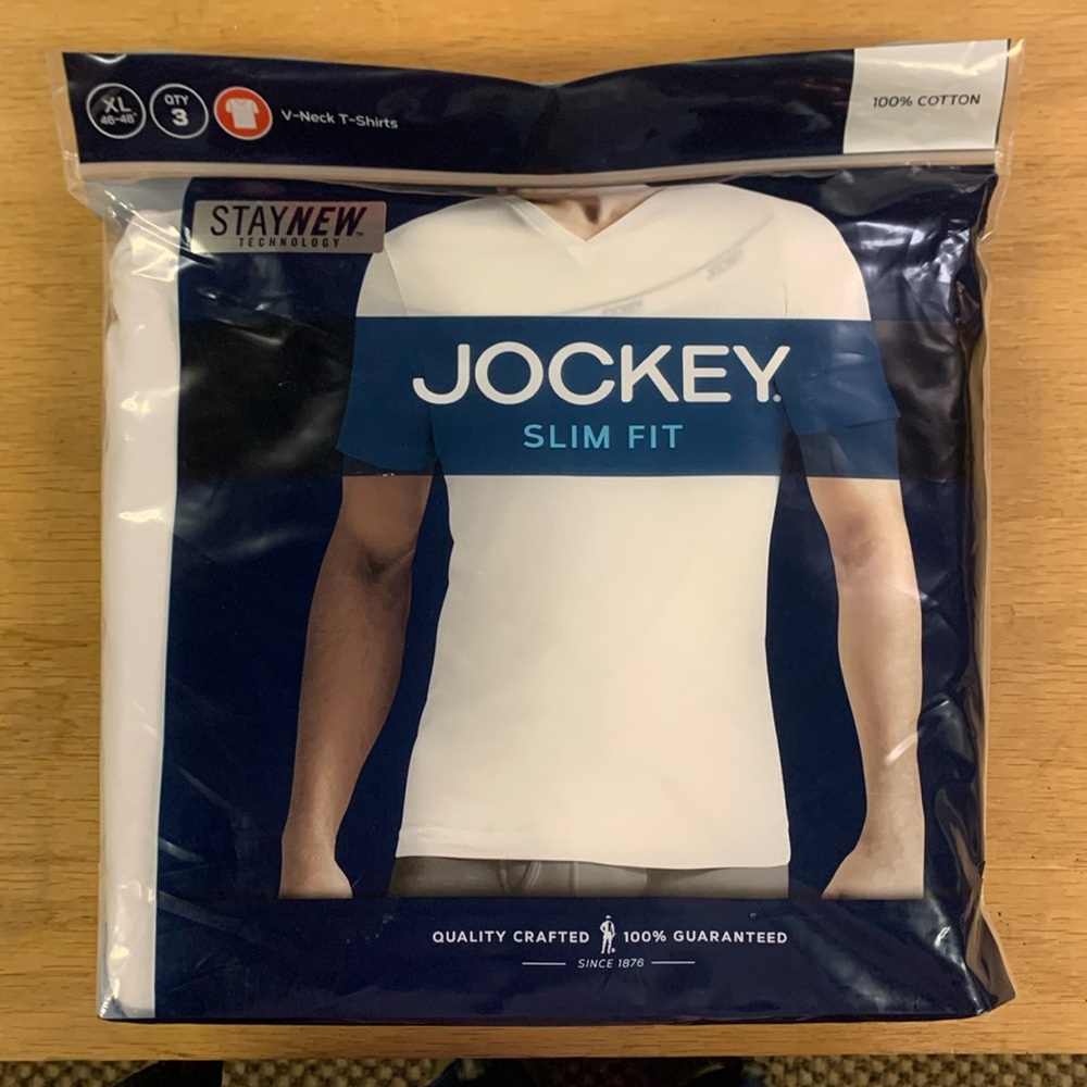 Jockey Slim Fit V-neck T-Shirts (3 pack)